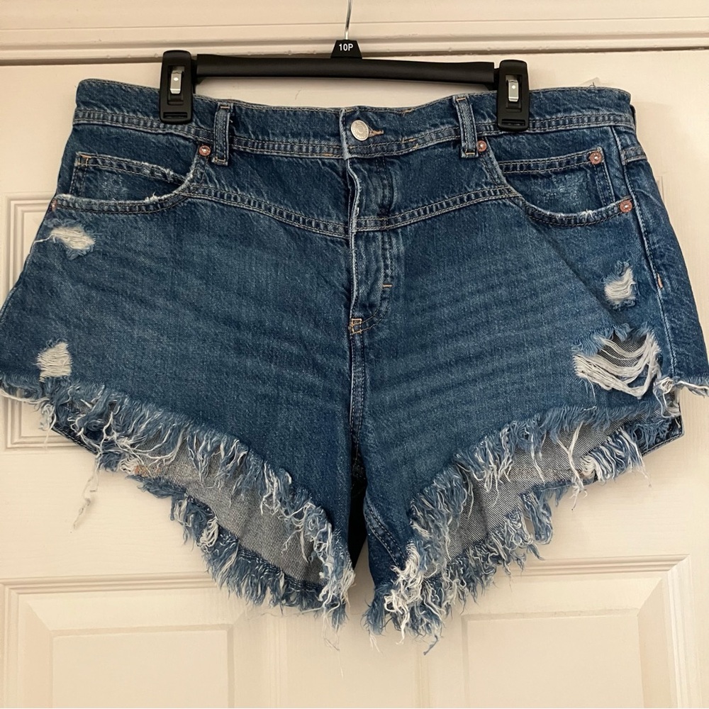 FREE PEOPLE We The Free Westwood High Low Mid-Rise Button Fly Short 32 NEW NWT - Picture 5 of 12